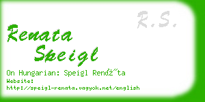 renata speigl business card
